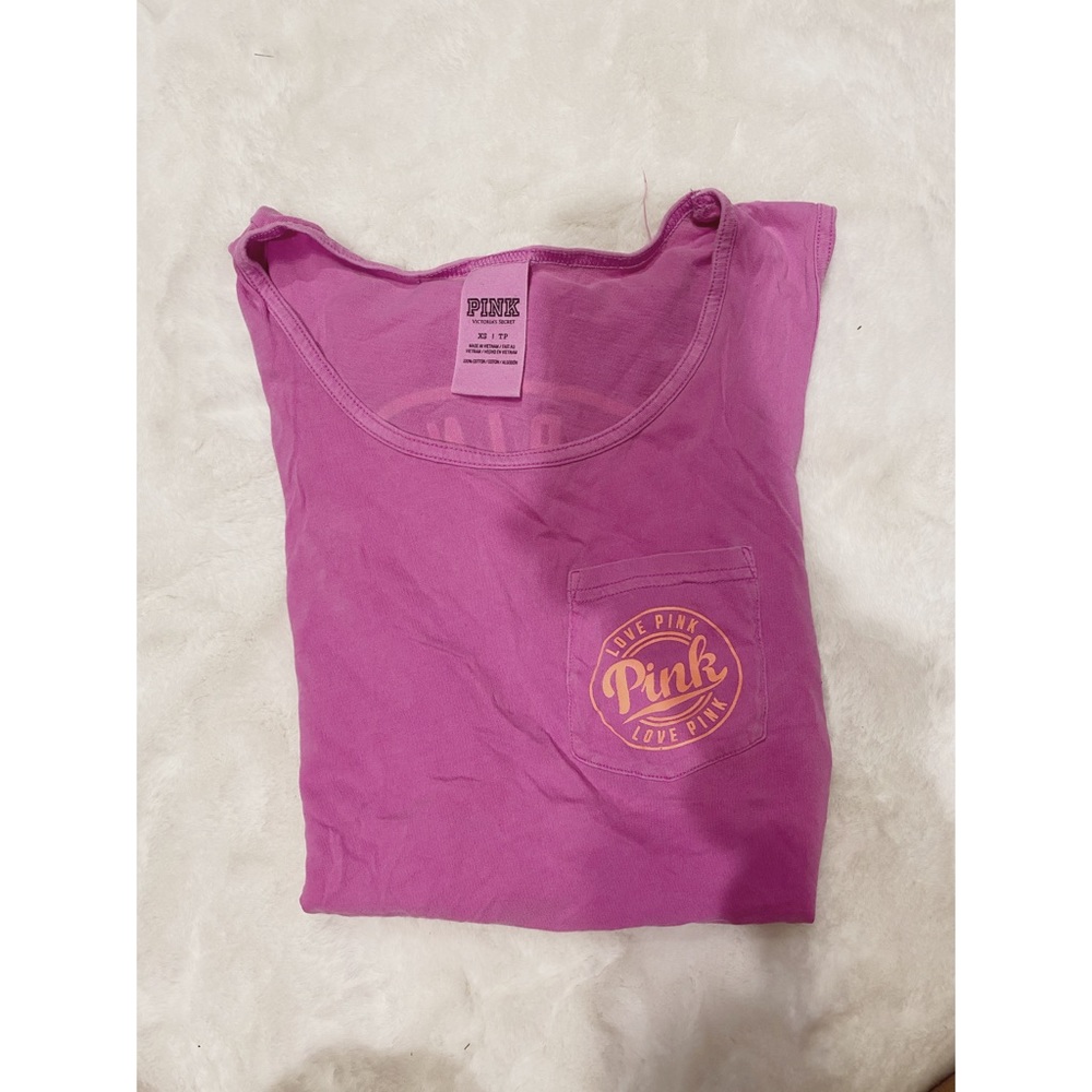 Neon pink muscle tee top